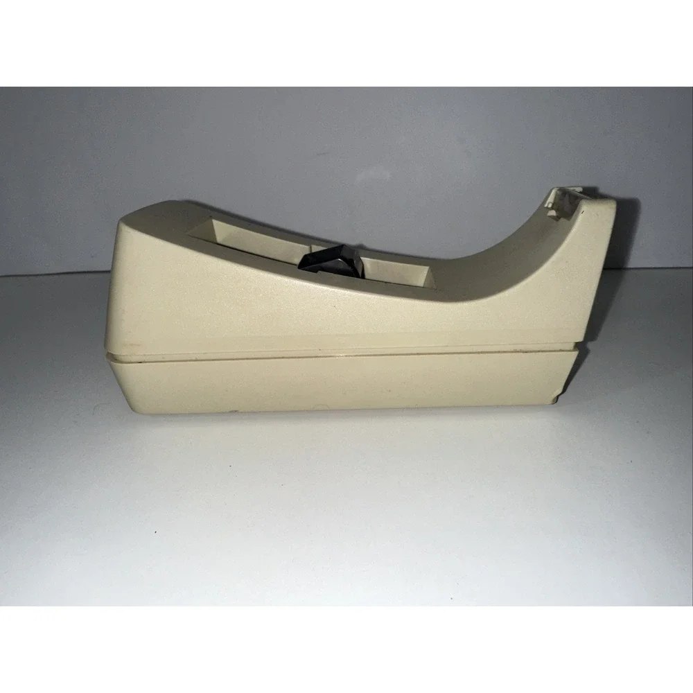 Vintage Scotch C-38 Weighted Desk Tape Dispenser‎ 3M St Paul MN 1980's Beige USA